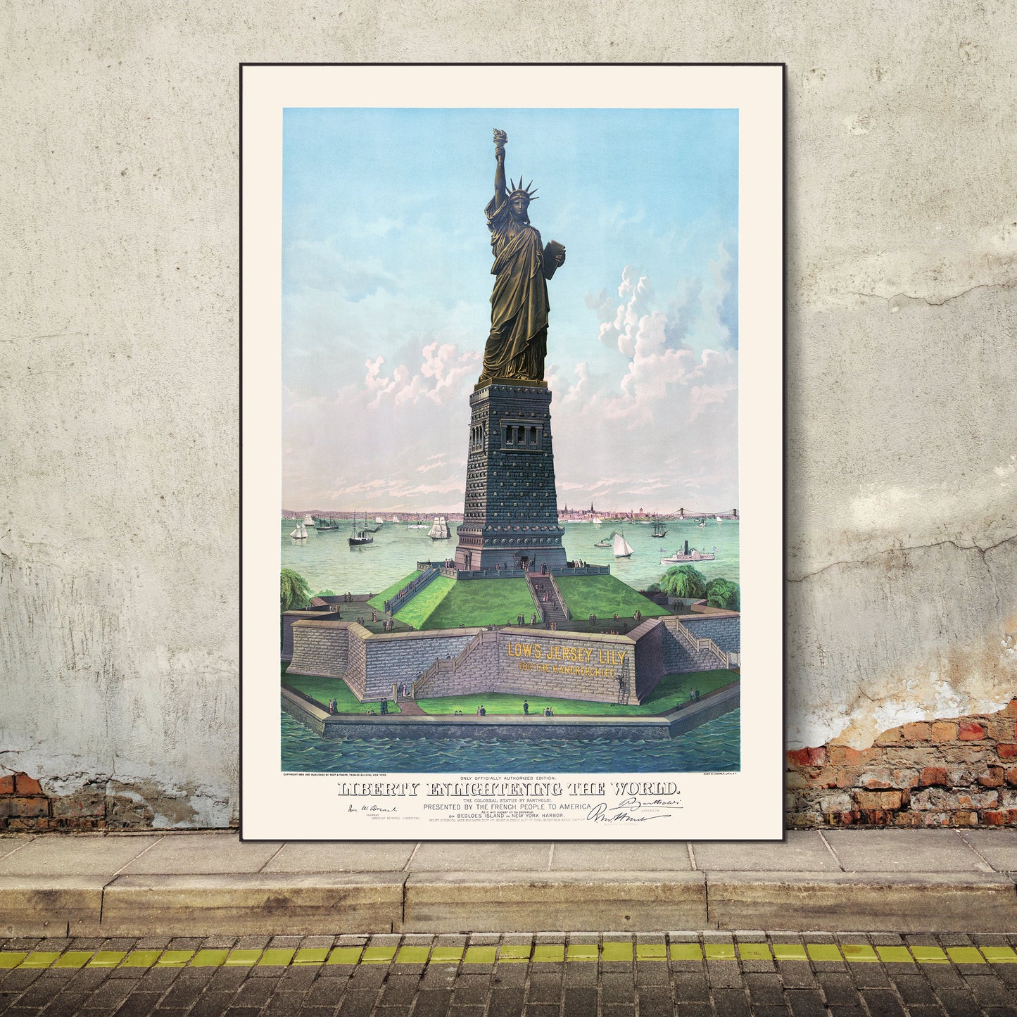 Liberty Enlightening the World, Statue of Liberty illlustration, New York (1884)