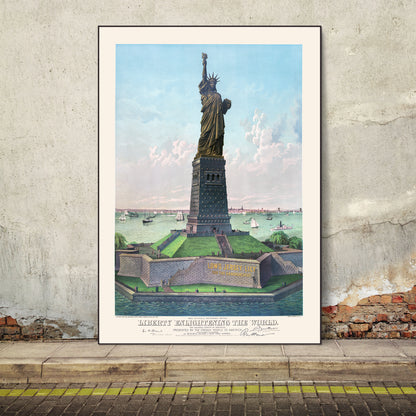 Liberty Enlightening the World, Statue of Liberty illlustration, New York (1884)