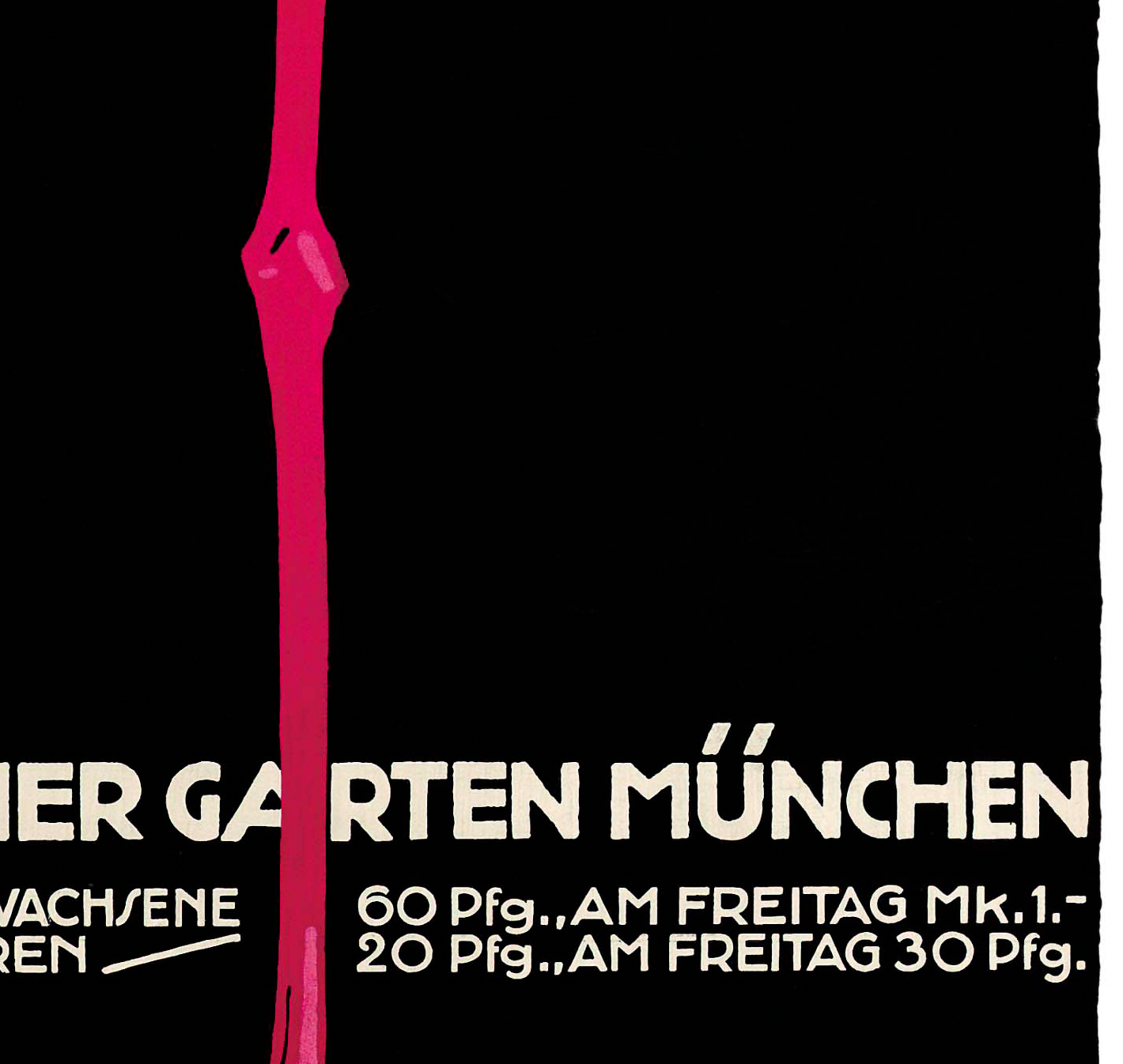 Ludwig Hohlwein, Pink Flamingo, Zoo Poster (1912)